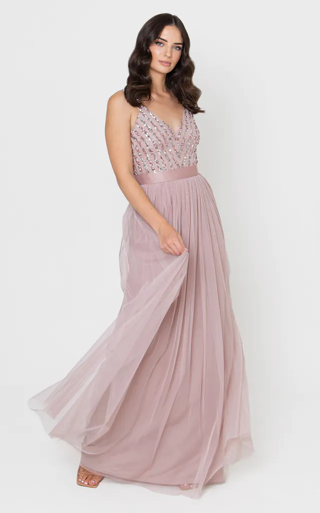 maya pink bridesmaid dresses Maya Terracotta Pink Embellished Sleeveless Maxi Dress Maya Deluxe