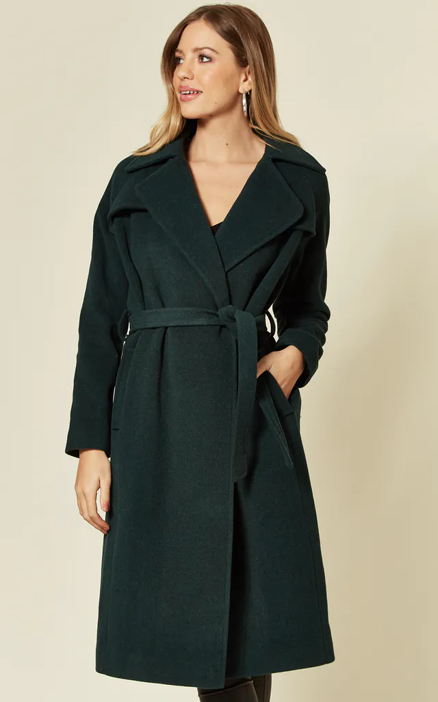 Diana Emerald Green Wrap Around Duster Coat | De La Creme Fashions | SilkFred Diana Emerald Green Wrap Around Duster Coat | De La Creme Fashions | SilkFred
