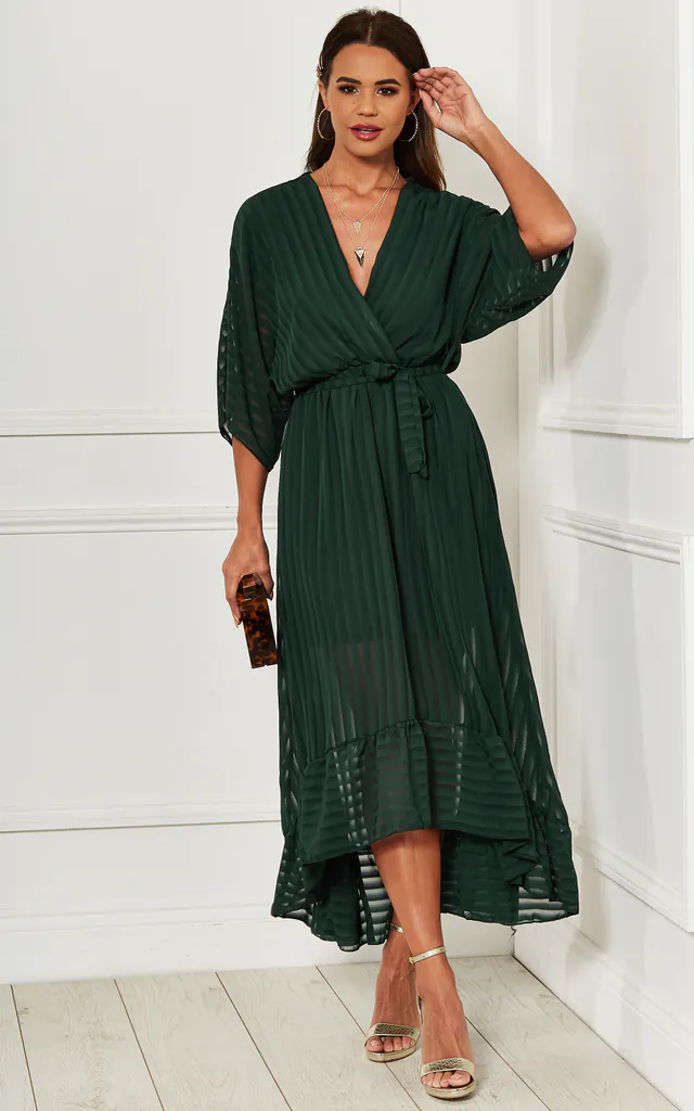 Forest Green Plunge Maxi Dress | Bella and Blue | SilkFred Forest Green Plunge Maxi Dress | Bella and Blue | SilkFred