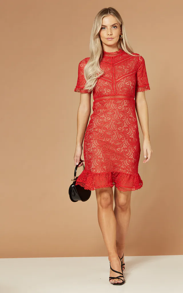 bardot theodora lace dress Bardot Womens Theodora Sheath Dress, M, Black