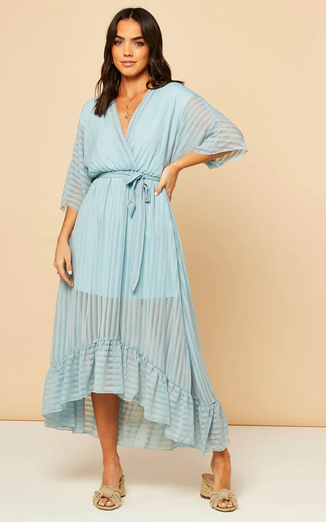 Plunge Maxi Dress in Baby Blue | Bella and Blue | SilkFred Plunge Maxi Dress in Baby Blue | Bella and Blue | SilkFred