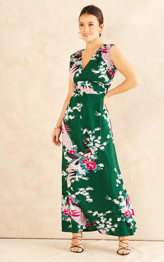 Martini Maxi Dress Eastern Peacock Hunter Green | Ruby Rocks | SilkFred Martini Maxi Dress Eastern Peacock Hunter Green | Ruby Rocks | SilkFred