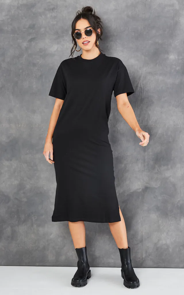 oversized midi t shirt dress Quick Responses Blue T-shirt Midi Dress, Small - The Mint Julep Boutique