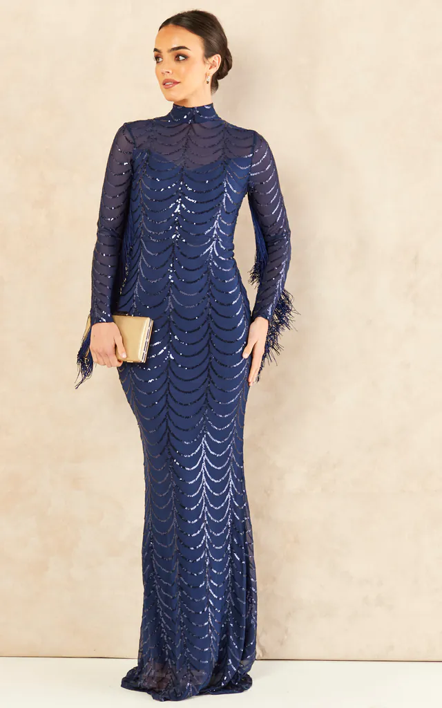 venus blue sequin dress Venus Womens Royal Blue Sequin Long Sleeve Embellish Mini Dress S New