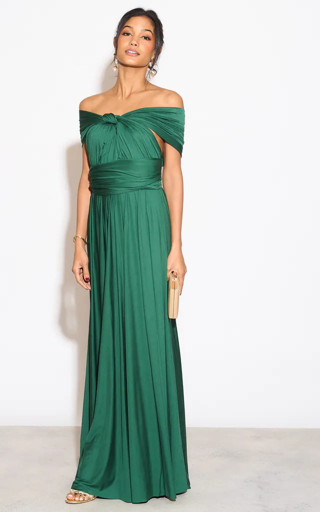 Forest Green Multiway Bridesmaid Dress | L Closet | SilkFred Forest Green Multiway Bridesmaid Dress | L Closet | SilkFred