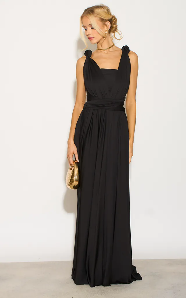 Black Multiway Bridesmaid Dress | L Closet | SilkFred Black Multiway Bridesmaid Dress | L Closet | SilkFred