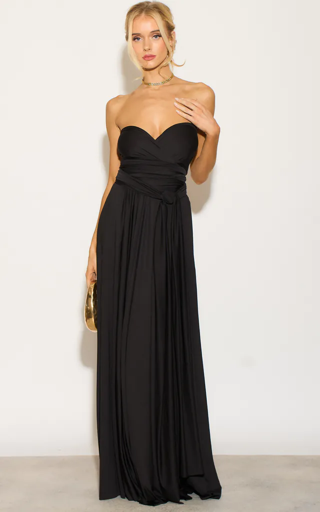 Black Multiway Bridesmaid Dress | L Closet | SilkFred Black Multiway Bridesmaid Dress | L Closet | SilkFred