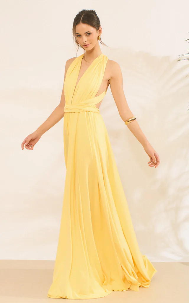 Multiway Bridesmaid Dress - Lemon | Kate's Dresses | SilkFred Multiway Bridesmaid Dress - Lemon | Kate's Dresses | SilkFred