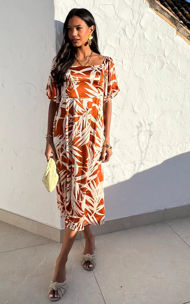 orange bardot dress Bardot Karla Clasp Maxi Dress