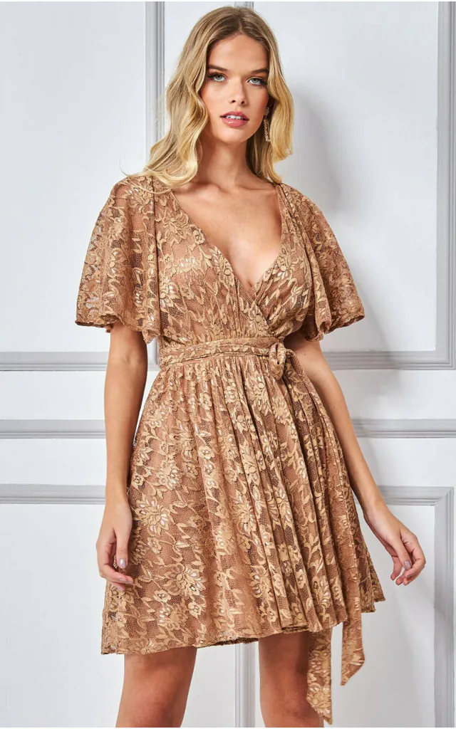 kimono skater dress Daydream Paris Satin Kimono Dress