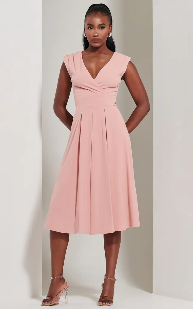 Long Sleeve Soft Silky Jersey Maxi Dress, Dusty Pink | JOLIE MOI | SilkFred Long Sleeve Soft Silky Jersey Maxi Dress, Dusty Pink | JOLIE MOI | SilkFred