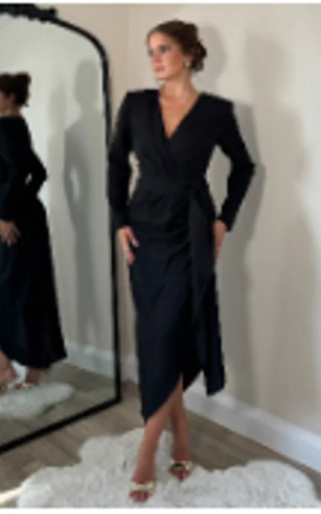 Bria Black Wrap Maxi Dress | Girl In Mind | SilkFred Bria Black Wrap Maxi Dress | Girl In Mind | SilkFred