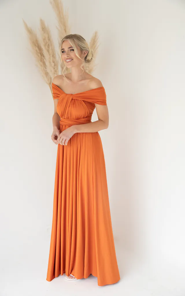 burnt orange multiway dress Burnt Orange Bridesmaid Dresses Fall