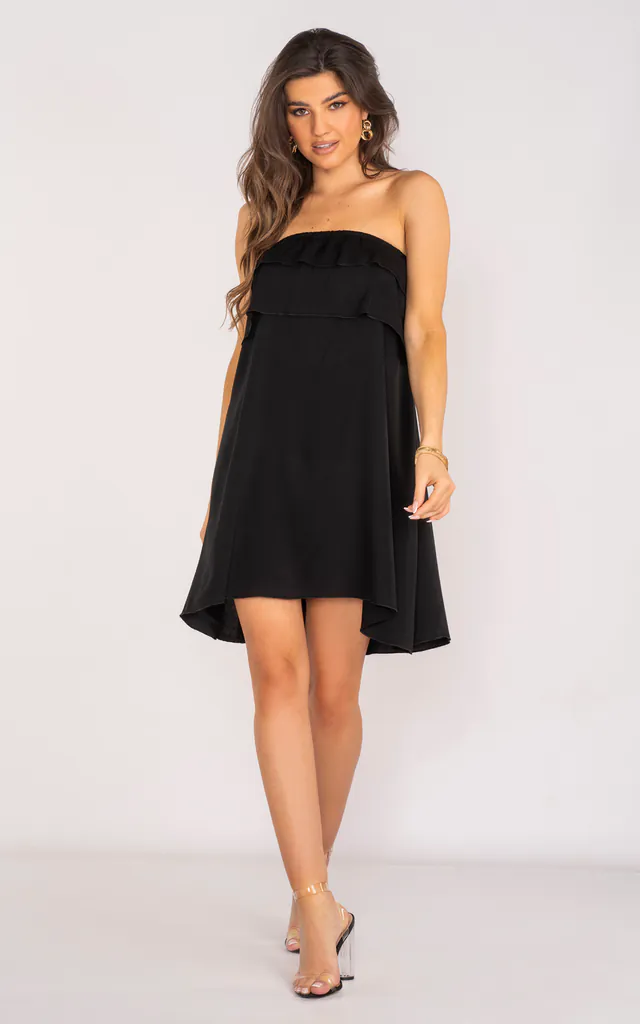 Black wedding guest mini dress | AWAMA | SilkFred Black wedding guest mini dress | AWAMA | SilkFred