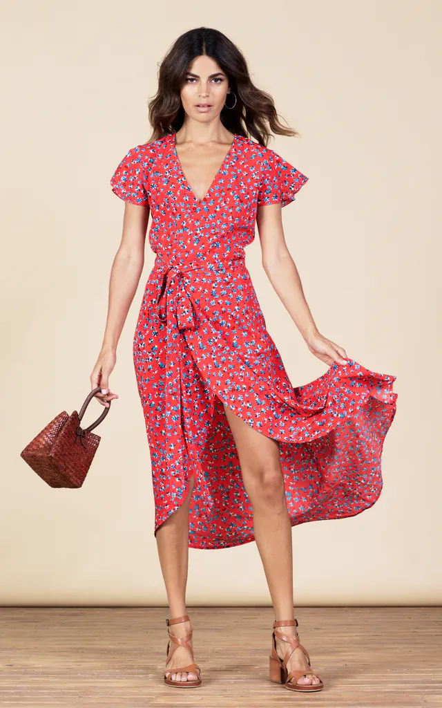 Cayenne Dress in Red Ditzy | Dancing Leopard | SilkFred Cayenne Dress in Red Ditzy | Dancing Leopard | SilkFred