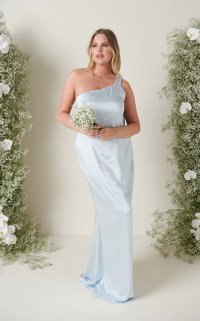 Amelia Tie Maxi Bridesmaid Dress - Matte Ice Blue | Pretty Lavish | SilkFred Amelia Tie Maxi Bridesmaid Dress - Matte Ice Blue | Pretty Lavish | SilkFred
