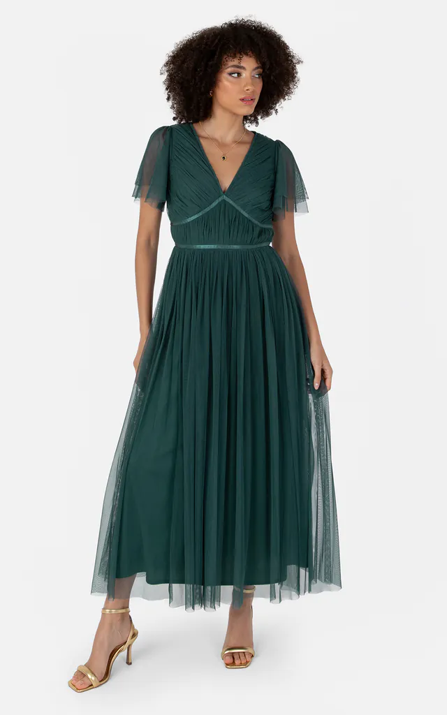 anaya with love green dress Anaya With Love Recycled Emerald Green One Shoulder Maxi Dress Maya Deluxe