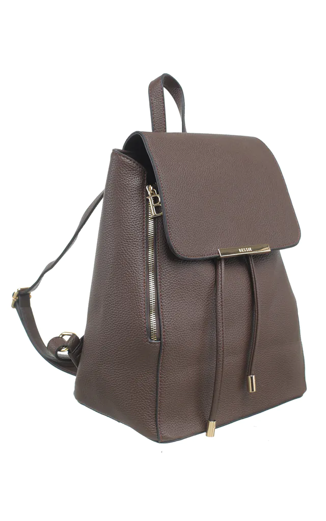 bessie leather backpack The Clothing Lounge FLAP TOP BACKPACK | BESSIE