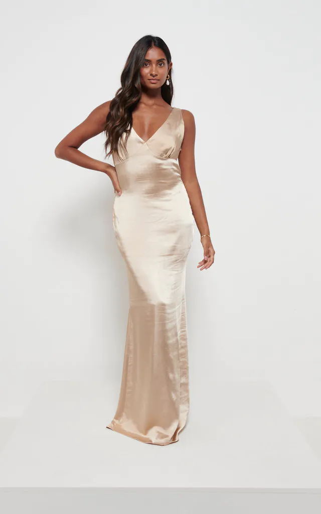Esmee Maxi Bridesmaid Dress - Matte Bronze | Pretty Lavish | SilkFred Esmee Maxi Bridesmaid Dress - Matte Bronze | Pretty Lavish | SilkFred