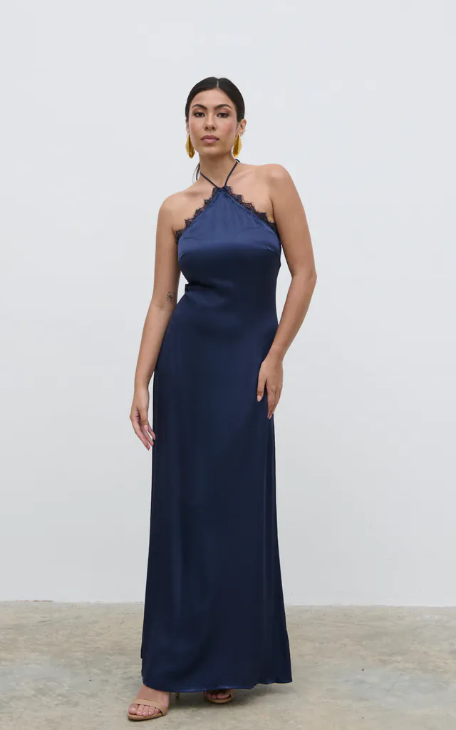 matte silk halter maxi dress S White Reverie Mint Floral Satin for Modern Bridal Moments Luxury Occasion Dress is designed for women who appreciate understated elegance with contemporary tailoring Everly Lace Trim Halter Maxi