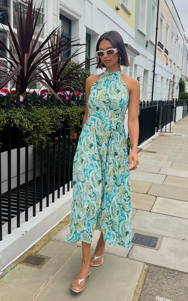 blue vanilla maxi dress Blue Vanilla Pleated Dress Naira Pleated Maxi Dress Cornflower Blue Floral Petal Pup USA