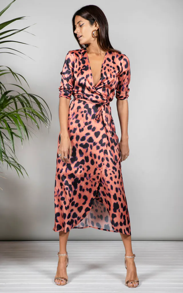 YONDAL DRESS IN PLORANGE LEOPARD | Dancing Leopard | SilkFred YONDAL DRESS IN PLORANGE LEOPARD | Dancing Leopard | SilkFred