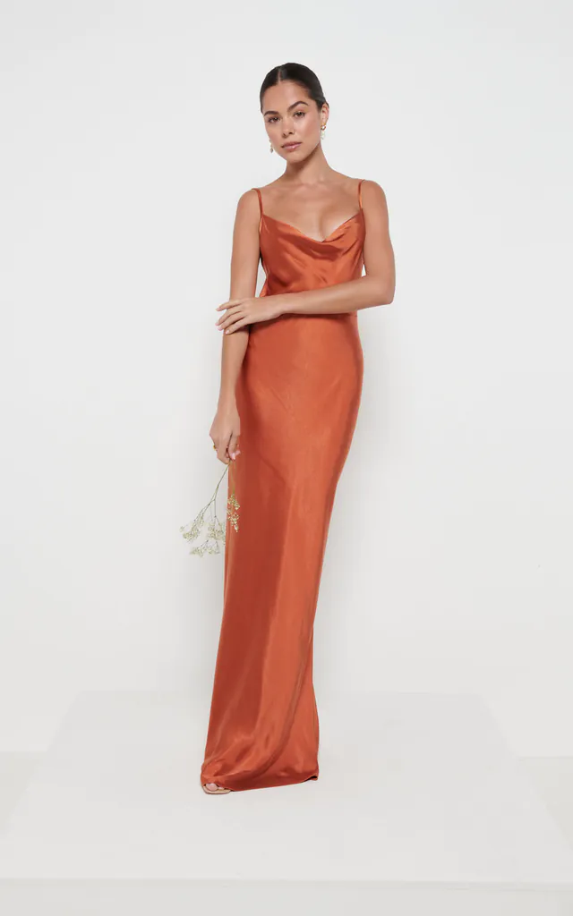 Keisha Maxi Bridesmaid Dress - Matte Copper | Pretty Lavish | SilkFred Keisha Maxi Bridesmaid Dress - Matte Copper | Pretty Lavish | SilkFred