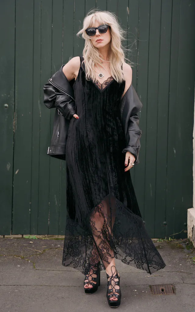 Wild Heart Black Velvet Slip Dress | Little Lies | SilkFred Wild Heart Black Velvet Slip Dress | Little Lies | SilkFred