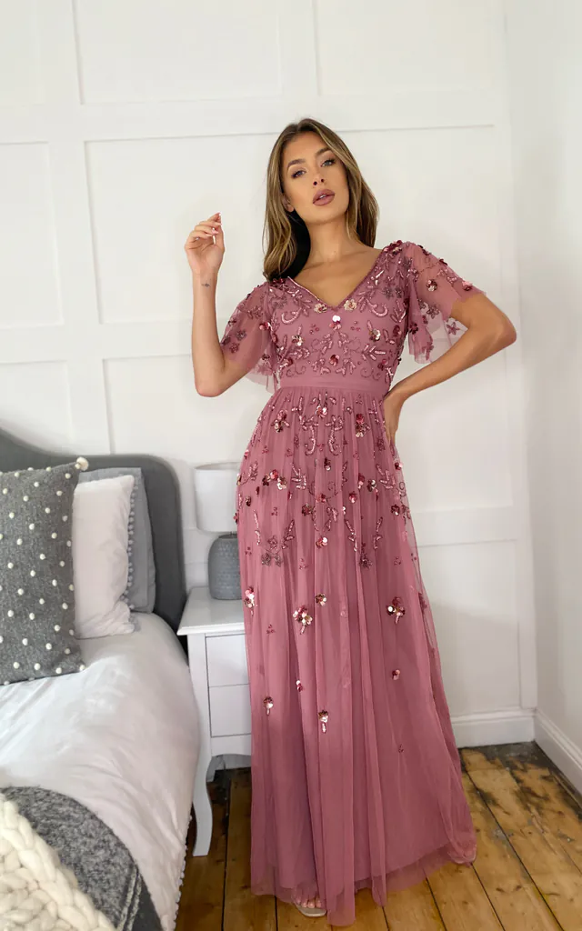 ash pink dress Forever With You Modest Dress in Ash Rose Medium