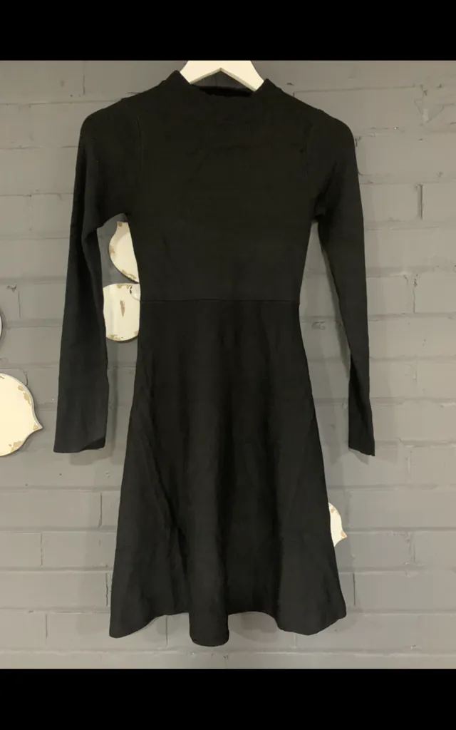 Ida High Neck Knitted Skater Dress Black | Girl In Mind | SilkFred Ida High Neck Knitted Skater Dress Black | Girl In Mind | SilkFred