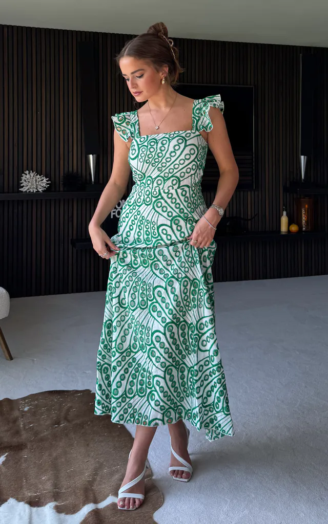 Orla Green Broderie Anglaise Maxi Dress | Girl In Mind | SilkFred Orla Green Broderie Anglaise Maxi Dress | Girl In Mind | SilkFred