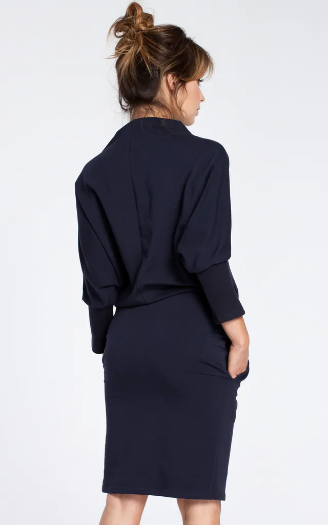 Navy blue dress with a knee length pencil skirt | MOE | SilkFred Navy blue dress with a knee length pencil skirt | MOE | SilkFred
