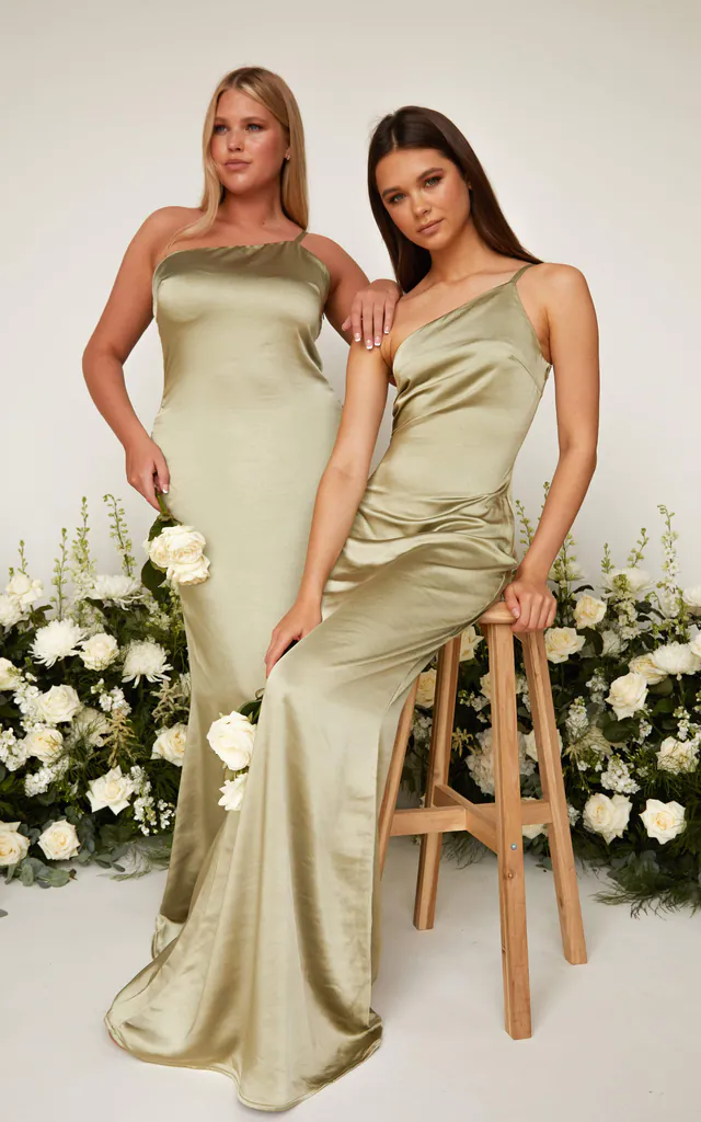 Amelia Maxi Bridesmaid Dress - Matte Olive | Pretty Lavish | SilkFred Amelia Maxi Bridesmaid Dress - Matte Olive | Pretty Lavish | SilkFred